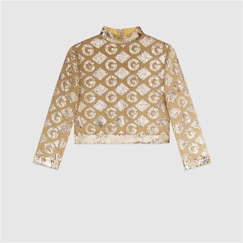 gucci lame top|gucci tops for women.